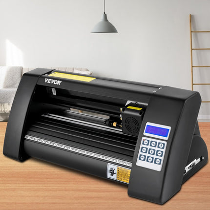 VEVOR Vinyl Snijplotter 375mm Snijplotter Vinylsnijder Led Desktop Vinyl Cutter Semi-automatisch Ingebouwd Optisch Oog Lasergeleiding Compatibel