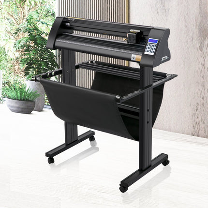 VEVOR Vinyl Snijplotter 720mm Snijplotter Vinylsnijder LEDscherm Vinyl Cutter  Semi-automatisch Ingebouwd Optisch Oog Lasergeleiding Compatibel
