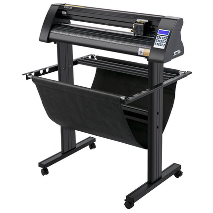 VEVOR Vinyl Snijplotter 720mm Snijplotter Vinylsnijder LEDscherm Vinyl Cutter  Semi-automatisch Ingebouwd Optisch Oog Lasergeleiding Compatibel