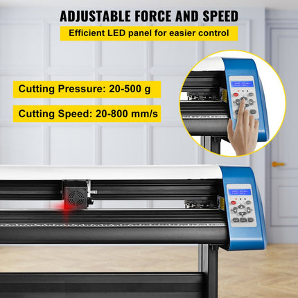 VEVOR 53-inch semi-automatische contourvinylsnijplotter Handmatige positionering