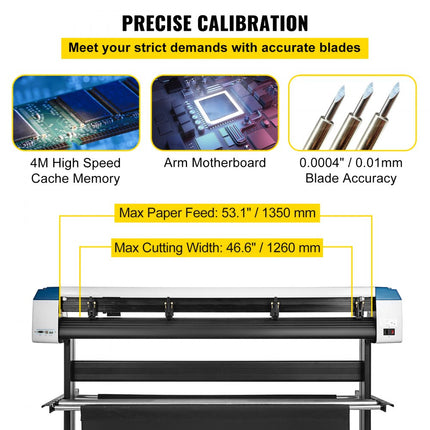 VEVOR 53-inch semi-automatische contourvinylsnijplotter Handmatige positionering