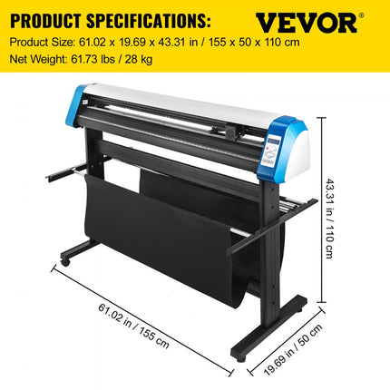 VEVOR 53-inch semi-automatische contourvinylsnijplotter Handmatige positionering
