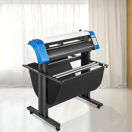 VEVOR vinylsnijmachine plottermachine, 87 cm vinylsnijder, halfautomatische doe-het-zelf vinylprintersnijmachine, handmatig positioneren van borden snijden met vloerstandaard Signmaster-software