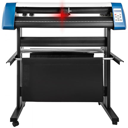 VEVOR vinylsnijmachine plottermachine, 87 cm vinylsnijder, halfautomatische doe-het-zelf vinylprintersnijmachine, handmatig positioneren van borden snijden met vloerstandaard Signmaster-software