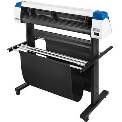 VEVOR vinylsnijmachine plottermachine, 87 cm vinylsnijder, halfautomatische doe-het-zelf vinylprintersnijmachine, handmatig positioneren van borden snijden met vloerstandaard Signmaster-software