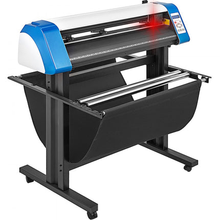 VEVOR vinylsnijmachine plottermachine, 87 cm vinylsnijder, halfautomatische doe-het-zelf vinylprintersnijmachine, handmatig positioneren van borden snijden met vloerstandaard Signmaster-software