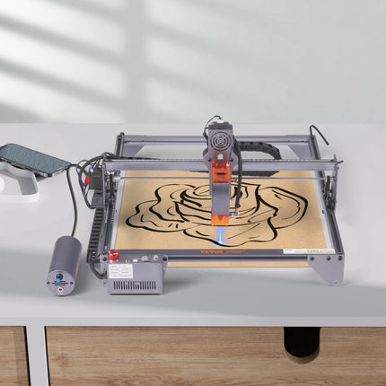 VEVOR lasergraveermachine 10W graveerapparaat 40x40cm Werkgebied Lasergraveur 455 ± 5 nm Blauwlichtlaser 10.000 mm / min USB-poort Compatibel LightBurn & LaserGRBL voor hout, kunststof, acryl, leer enz.