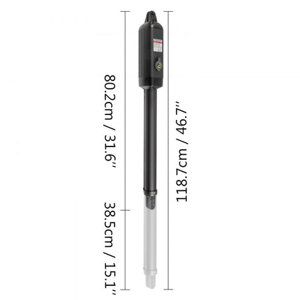 VEVOR dubbele draaipoortopener, automatische poortopener, complete set op afstand, dubbele poortopener, zware lasten tot 800 lbs, 457 mm lange poort, 80 W AC-aangedreven poortopener