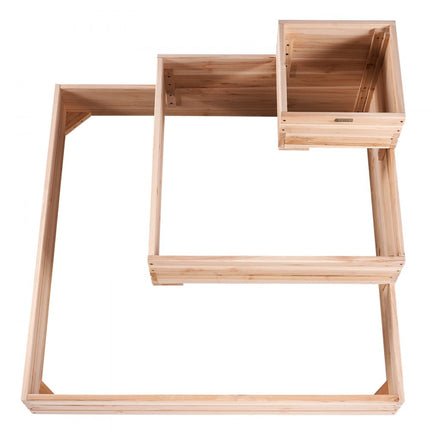 VEVOR verhoogd bed 113 x 113 x 51 cm plantenbak dennenhout groentebed bloembak kruidenbed tuinbed plantenbak ideaal voor het kweken van groenten, fruit, kruiden, vetplanten etc.