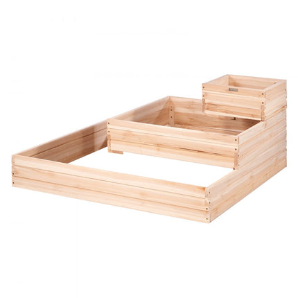 VEVOR verhoogd bed 113 x 113 x 51 cm plantenbak dennenhout groentebed bloembak kruidenbed tuinbed plantenbak ideaal voor het kweken van groenten, fruit, kruiden, vetplanten etc.