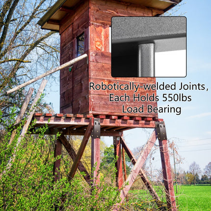 VEVOR Herten Blind Beugels Herten Standaard Beugels 4 x 4 Staal 2 Stuks voor Boomhut