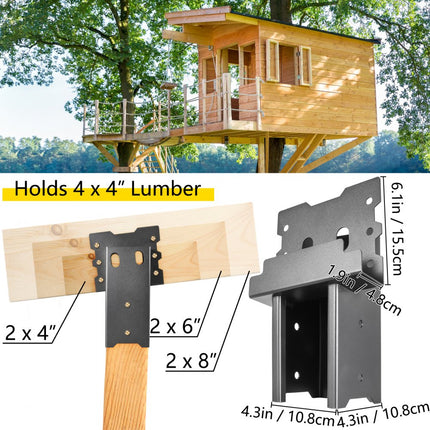 VEVOR Herten Blind Beugels Hertenstandaard Beugels 4x4 Staal 8STUKS voor Boomhut