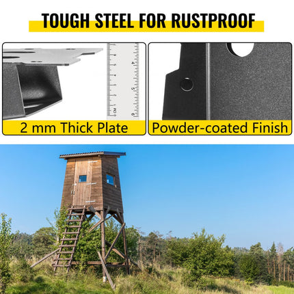 VEVOR Herten Blind Beugels Hertenstandaard Beugels 4x4 Staal 8STUKS voor Boomhut