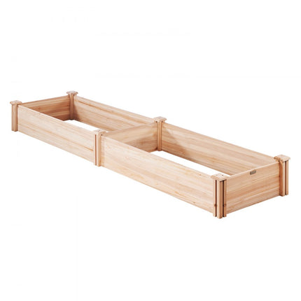 VEVOR verhoogd bed 240 x 60 x 25 cm plantenbak dennenhout groentebed bloembak kruidenbed tuinbed plantenpot ideaal voor het kweken van groenten, fruit, kruiden, vetplanten etc.
