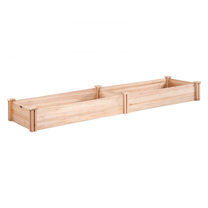 VEVOR verhoogd bed 240 x 60 x 25 cm plantenbak dennenhout groentebed bloembak kruidenbed tuinbed plantenpot ideaal voor het kweken van groenten, fruit, kruiden, vetplanten etc.