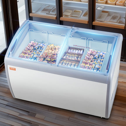 VEVOR 362L commerciële ijsvitrine Gelato Dip vriezer ijsvitrine