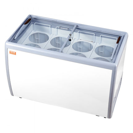 VEVOR 370L commerciële ijsvitrine Gelato Dip vriezer ijsvitrine