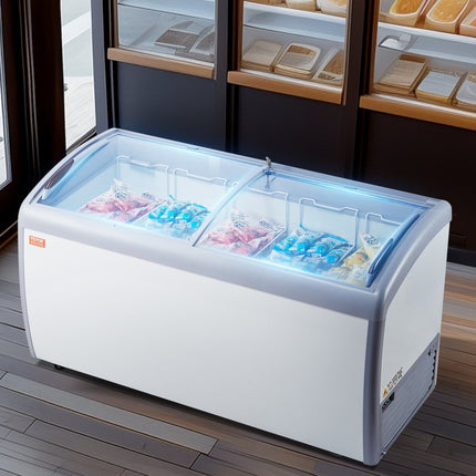 VEVOR 460L Commerciële ijsvitrine Gelato Dip-vriezer