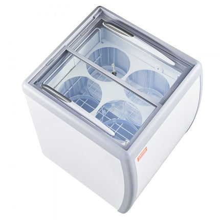 VEVOR 158L commerciële ijsvitrine Gelato Dip vriezer ijsvitrine