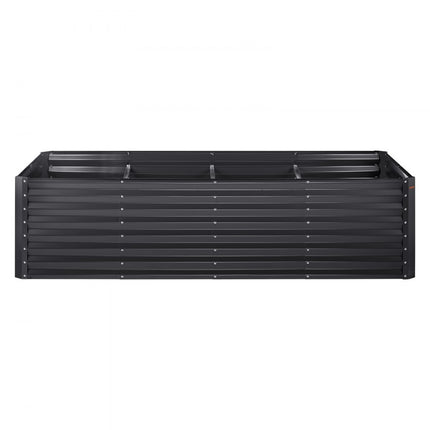 VEVOR verhoogde plantenbak bloembak tuin plantenbak patio groentebed tuinbed plantenbed donkergrijs 240x120x60cm gegalvaniseerd metaal ideaal voor het kweken van groenten fruit kruiden enz.