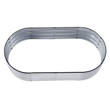 VEVOR verhoogde plantenbak bloembak tuin plantenbak terras groentebed tuinbed plantenbed zilver 120x60x30cm gegalvaniseerd metaal ideaal voor het kweken van groenten fruit kruiden etc.