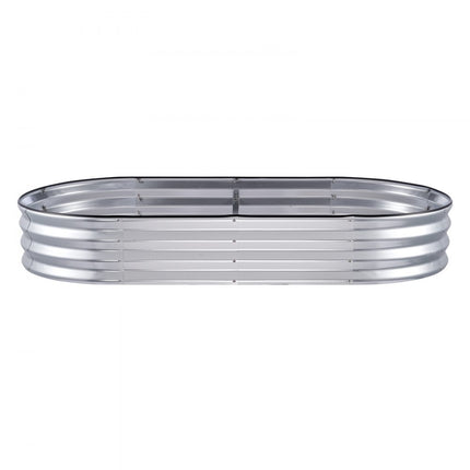 VEVOR verhoogde plantenbak bloembak tuin plantenbak terras groentebed tuinbed plantenbed zilver 180x90x30cm gegalvaniseerd metaal ideaal voor het kweken van groenten fruit kruiden etc.