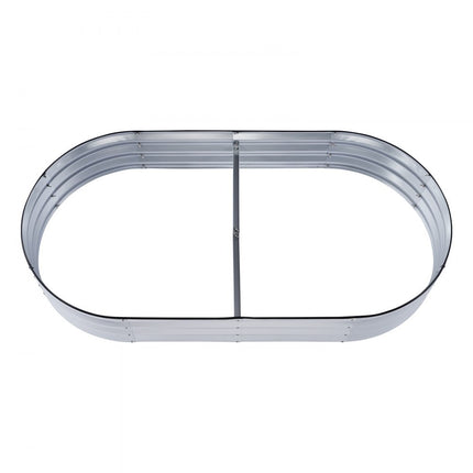 VEVOR verhoogde plantenbak bloembak tuin plantenbak terras groentebed tuinbed plantenbed zilver 180x90x30cm gegalvaniseerd metaal ideaal voor het kweken van groenten fruit kruiden etc.