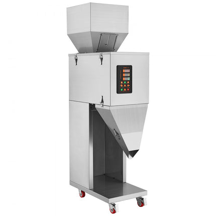 VEVOR deeltjesvulmachine, automatische vulmachine van 0,022-2,2 lbs/10-1000 g met voetpedaal, roestvrijstalen weegvulmachine, weegvulmachine voor bonen, zaden, granen, thee, korrelsverpakking