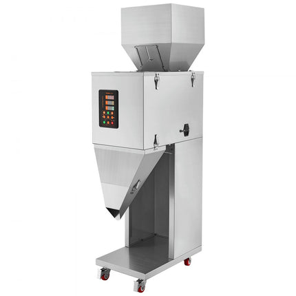 VEVOR deeltjesvulmachine, automatische vulmachine van 0,022-2,2 lbs/10-1000 g met voetpedaal, roestvrijstalen weegvulmachine, weegvulmachine voor bonen, zaden, granen, thee, korrelsverpakking