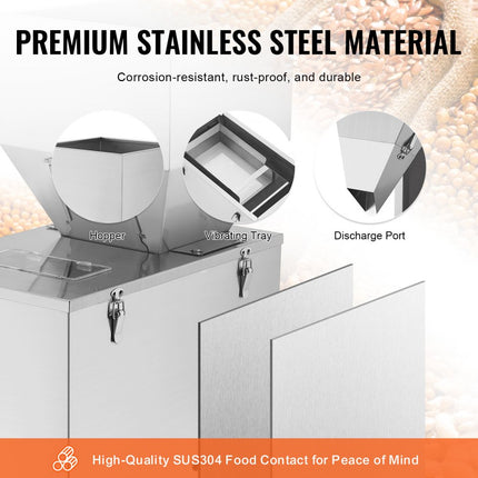 VEVOR deeltjesvulmachine 0,044-6,6lbs/20-3000g Automatische vulmachine met voetpedaal Roestvrijstalen weegvulmachine Weegvuller voor bonen Zaden Granen Thee Korrelverpakking