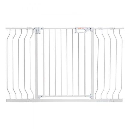 VEVOR deurveiligheidshek, slagboom, traphekje, 749-1346 mm breedtebereik, kinderhekje, huisdierenhekje, traphekje, dubbelzijdig draaibaar hek, 762 mm hoogte, wit babyhekje zonder boren