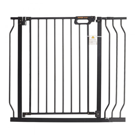 VEVOR deurveiligheidshek, slagboom, traphekje, 749-990 mm breedtebereik, kinderhekje, huisdierenhekje, traphekje, draaibaar 762 mm hoogte aan beide zijden, zwart babyhekje zonder boren