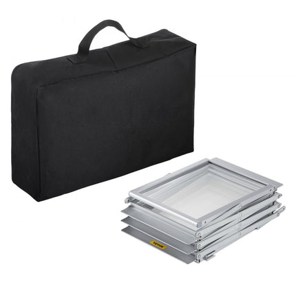 VEVOR Opvouwbaar Tijdschriftenrek Zilver Catalogus Houder Stand 26 x 36 x 152 cm Opvouwbare Catalogus van Aluminiumlegering en Pc-borden met 6 Vakken Gebruikt in Tentoonstellingen Beurzen Bibliotheken