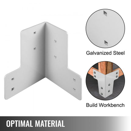 Vevor Hoekbeugels Hoekverbinding Verzinkt Staal 8 St. Angle Bracket Joist Timber