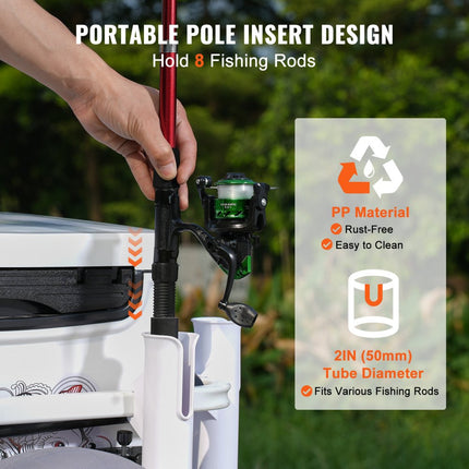 VEVOR Strandviswagen Visserswagen 300 lbs met ballonbanden voor zand