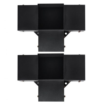 VEVOR set van 2 paalverbinders gemaakt van 2 mm dikke staalplaten paalhoek pergola hoekverbinder houtverbinder 90° kofferbakstructuur hoekbeugel houten balken paviljoenbeugelset 390x270x202mm