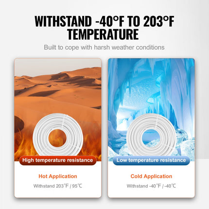 VEVOR aluminium composietbuis, aluminium meerlagencomposietbuis, 100 m, wit, PEX buis, aluminium meerlagencomposietbuis, MV buis, meerlagenbuis, ideaal voor vloerverwarming en radiatoraansluiting, aluminium composietbuis