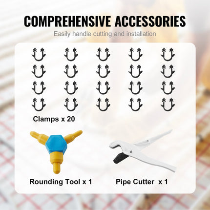 VEVOR aluminium composietbuis, aluminium meerlagencomposietbuis, 200 m, wit, PEX buis, aluminium meerlagencomposietbuis, MV buis, meerlagenbuis, ideaal voor vloerverwarming en radiatoraansluiting, aluminium composietbuis