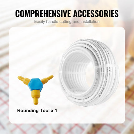 VEVOR aluminium composietbuis, aluminium meerlagencomposietbuis, 25 m, wit, PEX buis, aluminium meerlagencomposietbuis, MV buis, meerlagenbuis, ideaal voor vloerverwarming en radiatoraansluiting, aluminium composietbuis