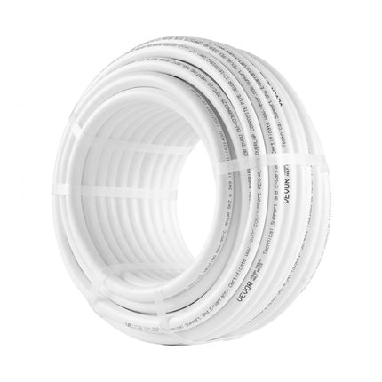 VEVOR aluminium composietbuis, aluminium meerlagencomposietbuis, 25 m, wit, PEX buis, aluminium meerlagencomposietbuis, MV buis, meerlagenbuis, ideaal voor vloerverwarming en radiatoraansluiting, aluminium composietbuis