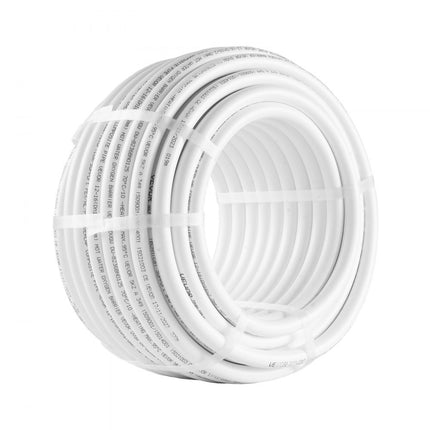 VEVOR aluminium composietbuis, aluminium meerlagencomposietbuis, 25 m, wit, PEX buis, aluminium meerlagencomposietbuis, MV buis, meerlagenbuis, ideaal voor vloerverwarming en radiatoraansluiting, aluminium composietbuis