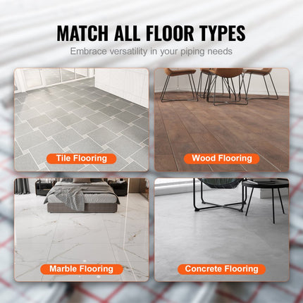 VEVOR aluminium composietbuis, aluminium meerlagencomposietbuis, 300 m, wit, PEX buis, aluminium meerlagencomposietbuis, MV buis, meerlagenbuis, ideaal voor vloerverwarming en radiatoraansluiting, aluminium composietbuis