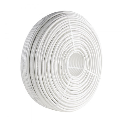 VEVOR aluminium composietbuis, aluminium meerlagencomposietbuis, 300 m, wit, PEX buis, aluminium meerlagencomposietbuis, MV buis, meerlagenbuis, ideaal voor vloerverwarming en radiatoraansluiting, aluminium composietbuis