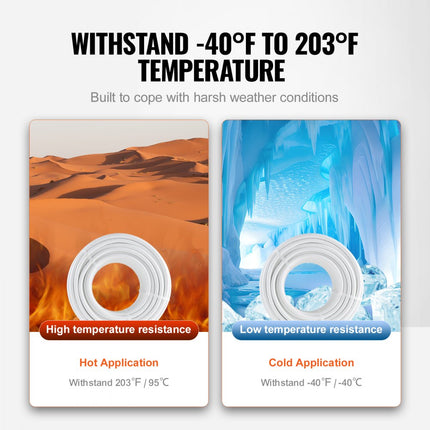 VEVOR aluminium composietbuis, aluminium meerlagencomposietbuis, 50 m, wit, PEX buis, aluminium meerlagencomposietbuis, MV buis, meerlagenbuis, ideaal voor vloerverwarming en radiatoraansluiting, aluminium composietbuis