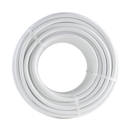 VEVOR aluminium composietbuis, aluminium meerlagencomposietbuis, 50 m, wit, PEX buis, aluminium meerlagencomposietbuis, MV buis, meerlagenbuis, ideaal voor vloerverwarming en radiatoraansluiting, aluminium composietbuis