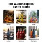 VEVOR 5-50ml vulmachine Handmatige vloeistofvulmachine Gemaakt van Food Grade 304 roestvrij staal Siliconen PTFE Compatibel met 500W luchtcompressor vulmachine voor het vullen van honingolie-essentie