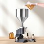 VEVOR 5-50ml vulmachine Handmatige vloeistofvulmachine Gemaakt van Food Grade 304 roestvrij staal Siliconen PTFE Compatibel met 500W luchtcompressor vulmachine voor het vullen van honingolie-essentie