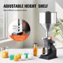 VEVOR 5-50ml vulmachine Handmatige vloeistofvulmachine Gemaakt van Food Grade 304 roestvrij staal Siliconen PTFE vulmachine inclusief twee spuitmonden 4 mm / 8 mm Ideaal voor het vullen van honingolie-essentie