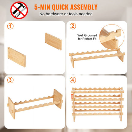 VEVOR wijnrek flessenrek wijnkast flessenstandaard 36 flessen 4 niveaus