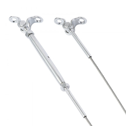 VEVOR T316 roestvrij staal verstelbare hoek 1/8" kabelrailset/hardware voor houten palen, maritieme kwaliteit voor 1/8" draadkabel, 0-180 graden hoek en eenvoudige installatie, zilver (20 stuks)